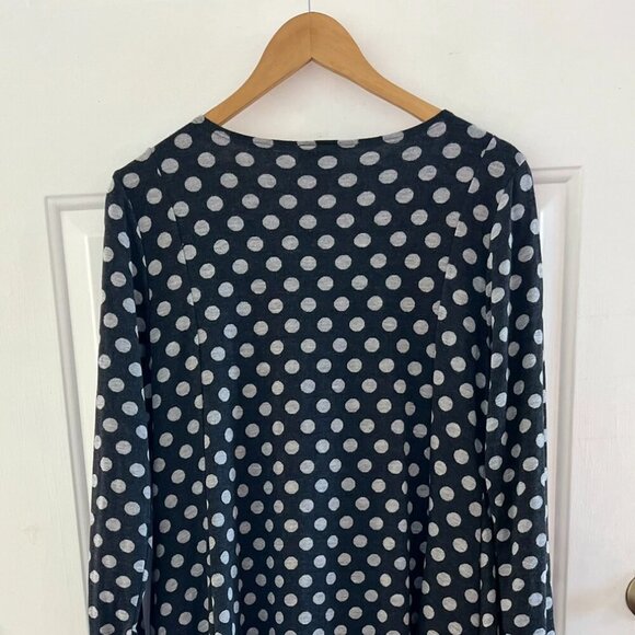 Lisa Bayne Woman's Pola Dot Sweater Midi Dress  Sz Lr - Picture 7 of 7